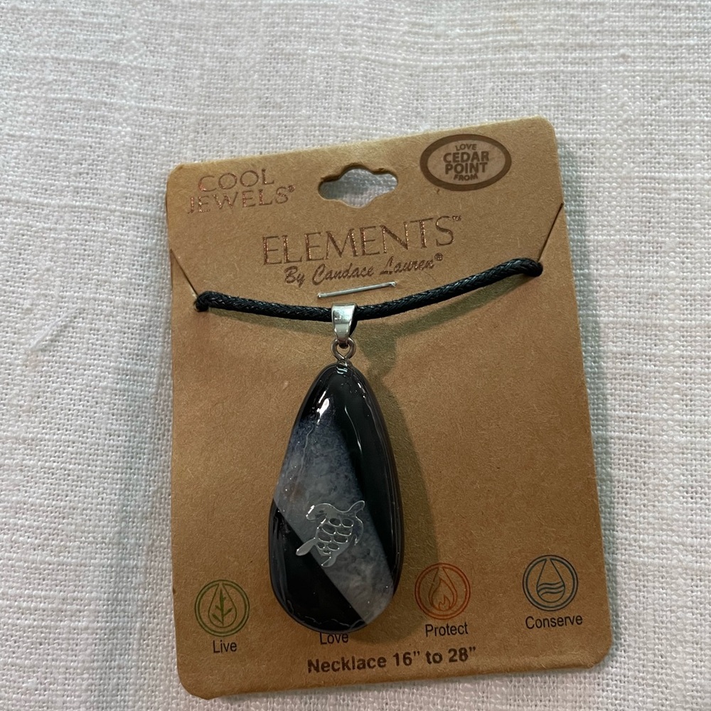 Turtle stone necklace